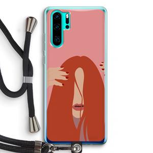 CaseCompany Woke up like this: Huawei P30 Pro Transparant Hoesje met koord