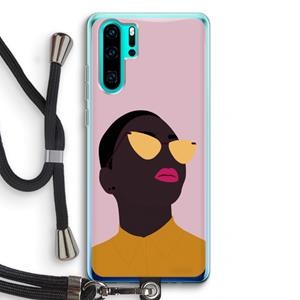CaseCompany Yellow glasses: Huawei P30 Pro Transparant Hoesje met koord