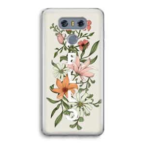 CaseCompany Hello bloemen: LG G6 Transparant Hoesje