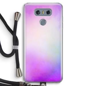 CaseCompany Clouds pastel: LG G6 Transparant Hoesje met koord