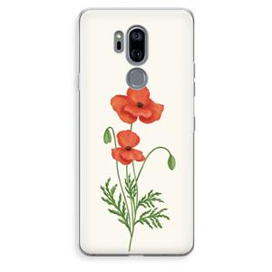 CaseCompany Red poppy: LG G7 Thinq Transparant Hoesje