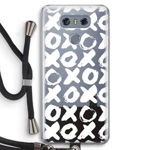 CaseCompany XOXO: LG G6 Transparant Hoesje met koord