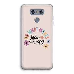 CaseCompany Happy days: LG G6 Transparant Hoesje