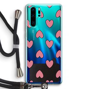 CaseCompany Ondersteboven verliefd: Huawei P30 Pro Transparant Hoesje met koord