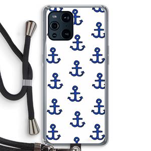 CaseCompany Ankers: Oppo Find X3 Pro Transparant Hoesje met koord