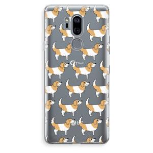 CaseCompany Doggy: LG G7 Thinq Transparant Hoesje