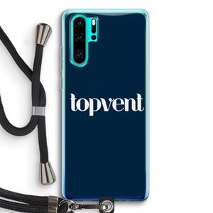 CaseCompany Topvent Navy: Huawei P30 Pro Transparant Hoesje met koord