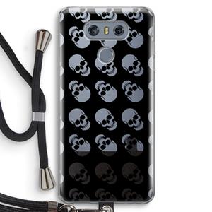 CaseCompany Musketon Skulls: LG G6 Transparant Hoesje met koord