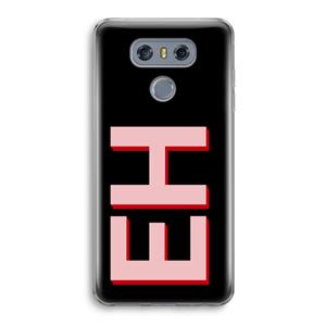 CaseCompany Monogram: LG G6 Transparant Hoesje