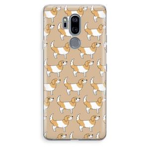 CaseCompany Doggy: LG G7 Thinq Transparant Hoesje