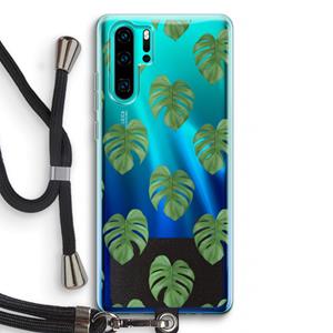 CaseCompany Monstera leaves: Huawei P30 Pro Transparant Hoesje met koord