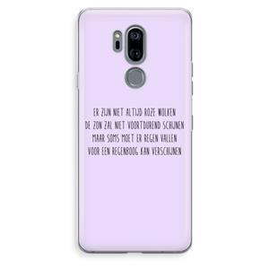 CaseCompany Regenboog: LG G7 Thinq Transparant Hoesje