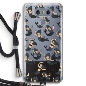 CaseCompany Zeemeermin: LG G6 Transparant Hoesje met koord