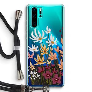 CaseCompany Painted wildflowers: Huawei P30 Pro Transparant Hoesje met koord