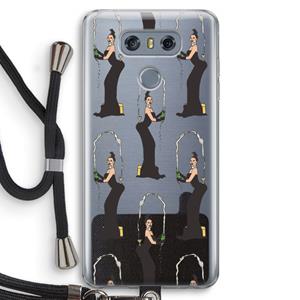 CaseCompany Pop Some Kim: LG G6 Transparant Hoesje met koord