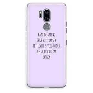 CaseCompany Sprong: LG G7 Thinq Transparant Hoesje