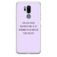 CaseCompany Tequila: LG G7 Thinq Transparant Hoesje