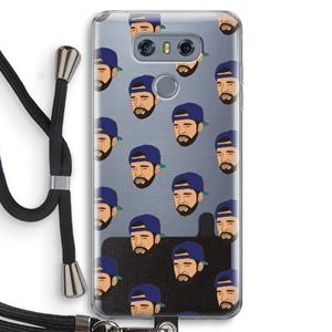 CaseCompany Drake Away: LG G6 Transparant Hoesje met koord