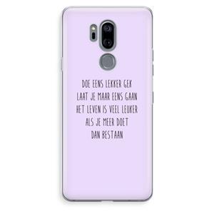 CaseCompany Gek: LG G7 Thinq Transparant Hoesje