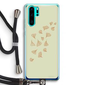 CaseCompany Falling Leaves: Huawei P30 Pro Transparant Hoesje met koord