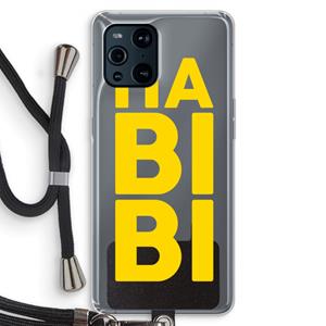 CaseCompany Habibi Majorelle : Oppo Find X3 Pro Transparant Hoesje met koord