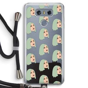 CaseCompany King Kylie: LG G6 Transparant Hoesje met koord
