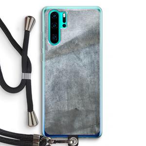 CaseCompany Grey Stone: Huawei P30 Pro Transparant Hoesje met koord