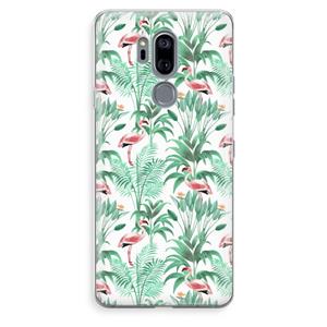 CaseCompany Flamingo bladeren: LG G7 Thinq Transparant Hoesje