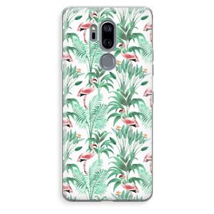 CaseCompany Flamingo bladeren: LG G7 Thinq Transparant Hoesje