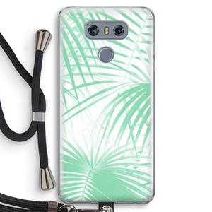 CaseCompany Palmbladeren: LG G6 Transparant Hoesje met koord