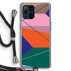 CaseCompany Gestalte 1: Oppo Find X3 Pro Transparant Hoesje met koord