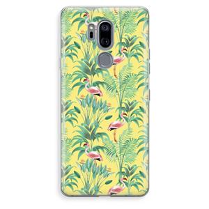 CaseCompany Flamingo party: LG G7 Thinq Transparant Hoesje