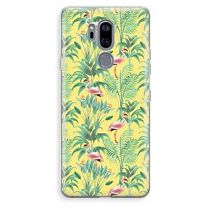 CaseCompany Flamingo party: LG G7 Thinq Transparant Hoesje