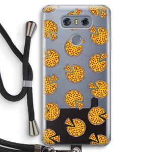 CaseCompany You Had Me At Pizza: LG G6 Transparant Hoesje met koord