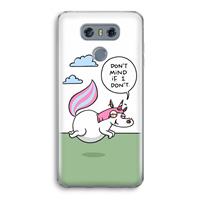 CaseCompany Unicorn: LG G6 Transparant Hoesje