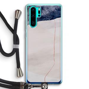 CaseCompany Stone White: Huawei P30 Pro Transparant Hoesje met koord