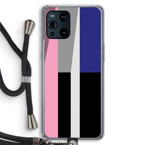 CaseCompany Gestalte 4: Oppo Find X3 Pro Transparant Hoesje met koord