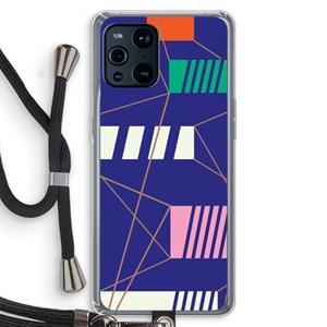 CaseCompany Gestalte 5: Oppo Find X3 Pro Transparant Hoesje met koord