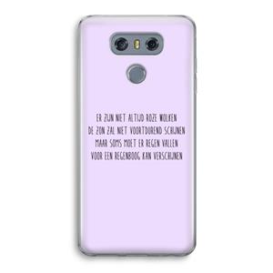 CaseCompany Regenboog: LG G6 Transparant Hoesje