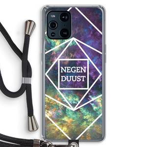 CaseCompany Negenduust ruimte: Oppo Find X3 Pro Transparant Hoesje met koord