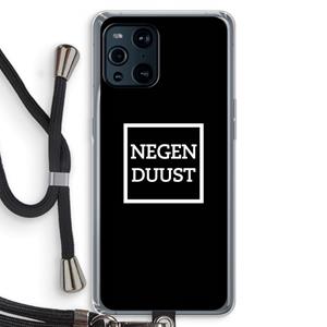CaseCompany Negenduust black: Oppo Find X3 Pro Transparant Hoesje met koord