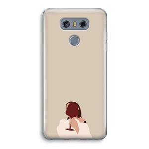 CaseCompany I drink wine: LG G6 Transparant Hoesje