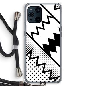 CaseCompany Pop Art #5: Oppo Find X3 Pro Transparant Hoesje met koord