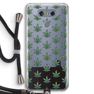 CaseCompany Weed: LG G6 Transparant Hoesje met koord