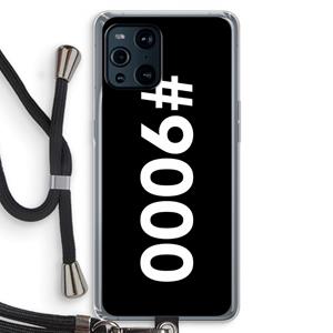CaseCompany 9000: Oppo Find X3 Pro Transparant Hoesje met koord