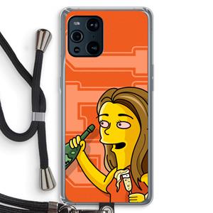 CaseCompany Jamie Lee Simpson: Oppo Find X3 Pro Transparant Hoesje met koord