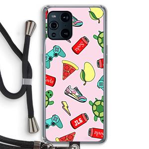 CaseCompany Things Jamie Loves: Oppo Find X3 Pro Transparant Hoesje met koord