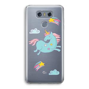CaseCompany Vliegende eenhoorn: LG G6 Transparant Hoesje