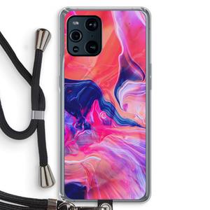 CaseCompany Earth And Ocean: Oppo Find X3 Pro Transparant Hoesje met koord