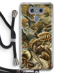 CaseCompany Haeckel Lacertilia: LG G6 Transparant Hoesje met koord